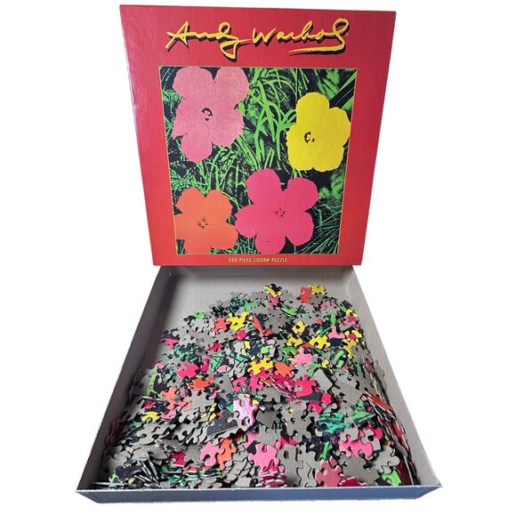 Vintage 1968 andy warhol “flowers” 550-piece jigsaw puzzle - Picture 2 of 7